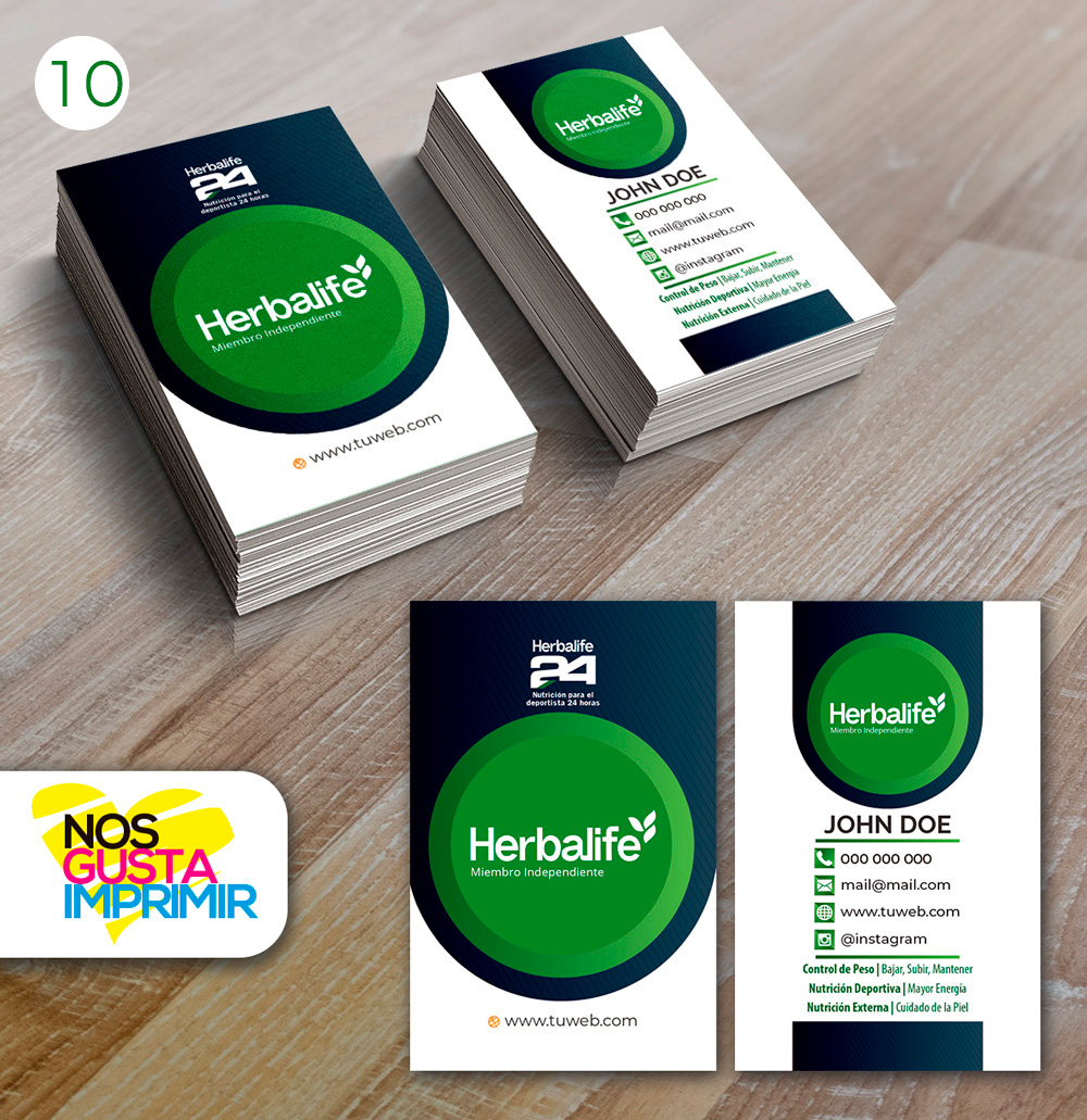 1000 Tarjetas Visita Herbalife. - Imagen 10