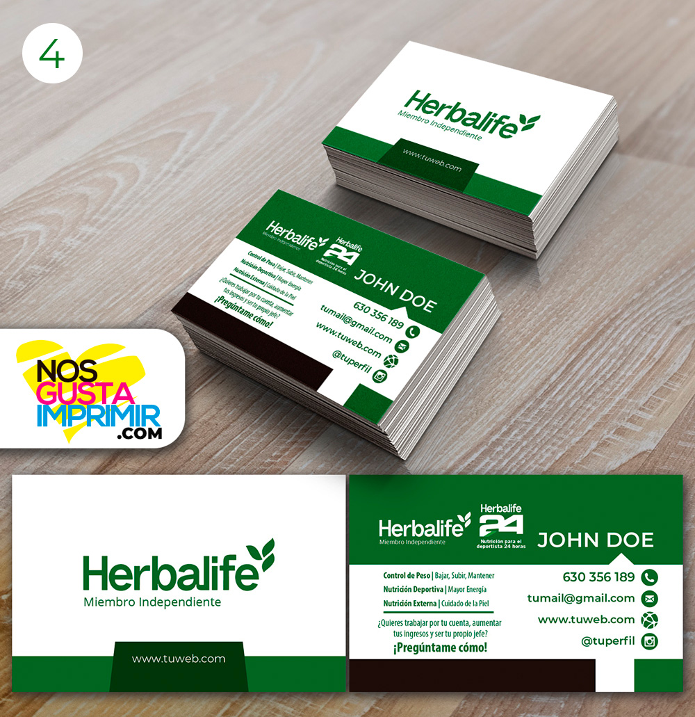 1000 Tarjetas Visita Herbalife. - Imagen 4