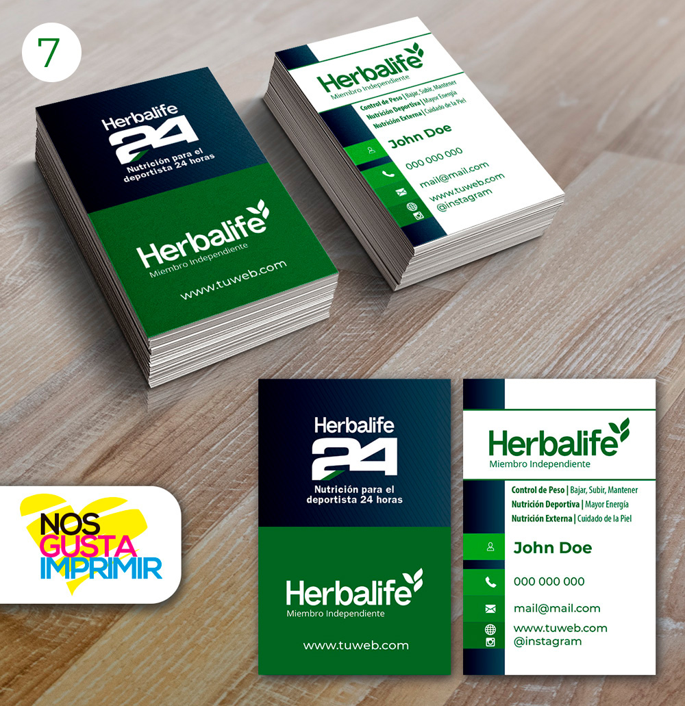 1000 Tarjetas Visita Herbalife. - Imagen 7