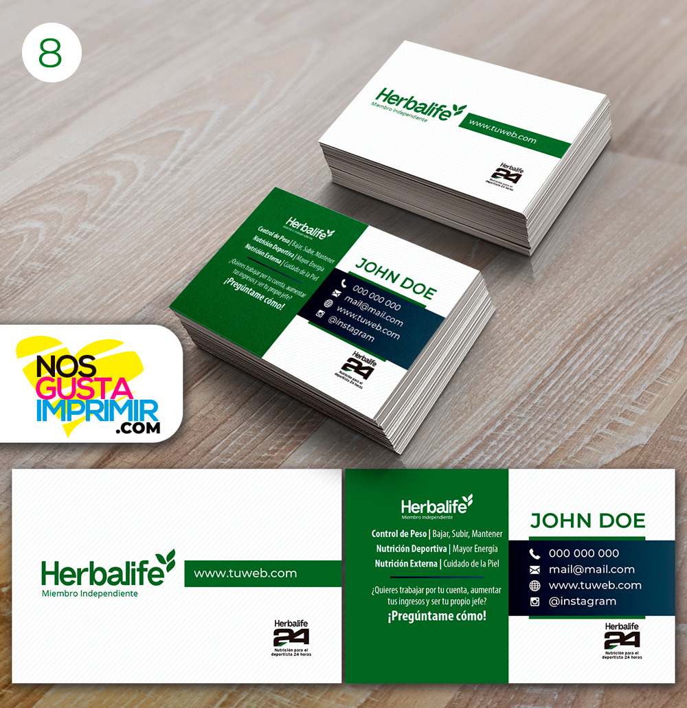 1000 Tarjetas Visita Herbalife. - Imagen 8