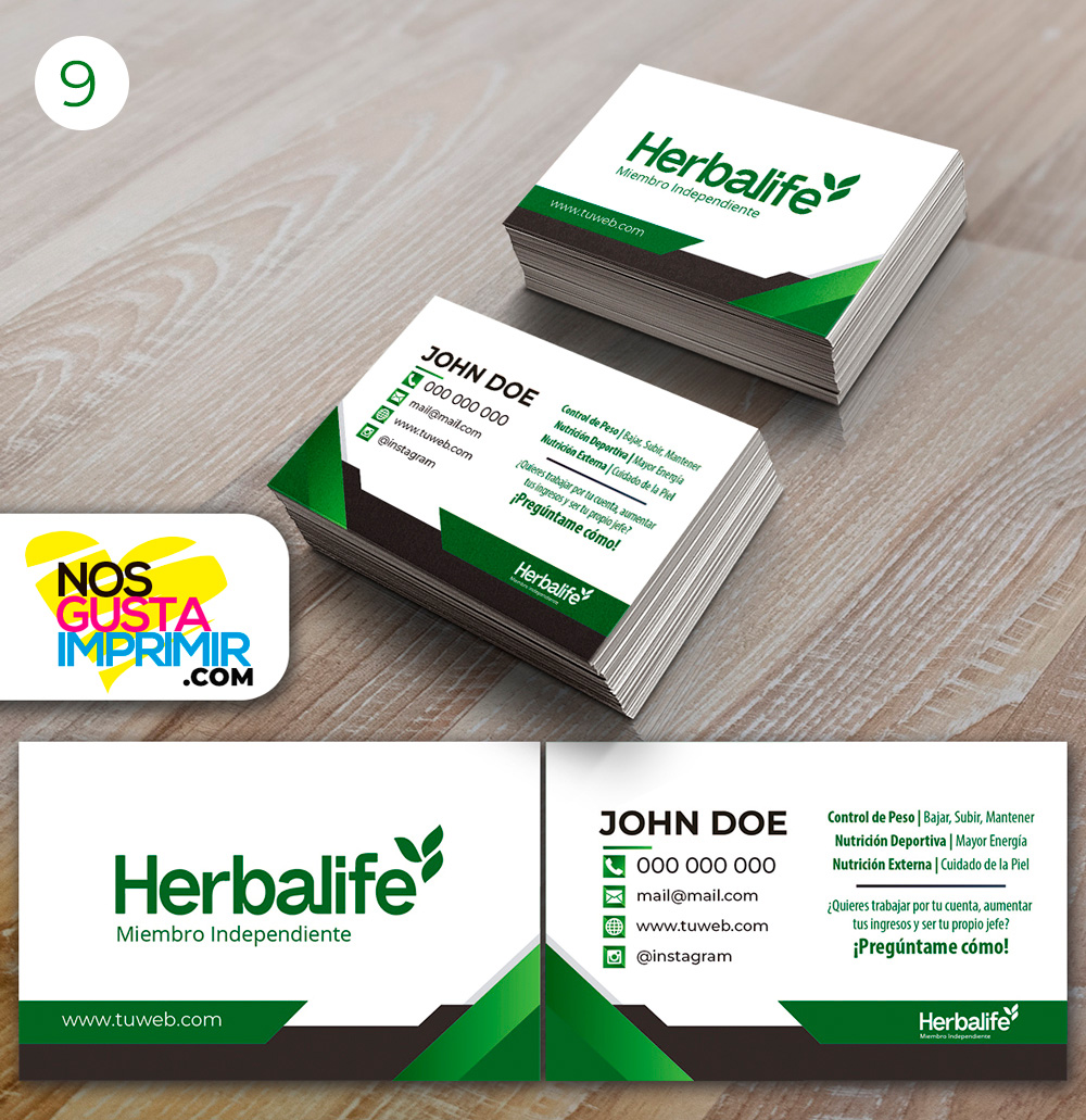 1000 Tarjetas Visita Herbalife. - Imagen 9